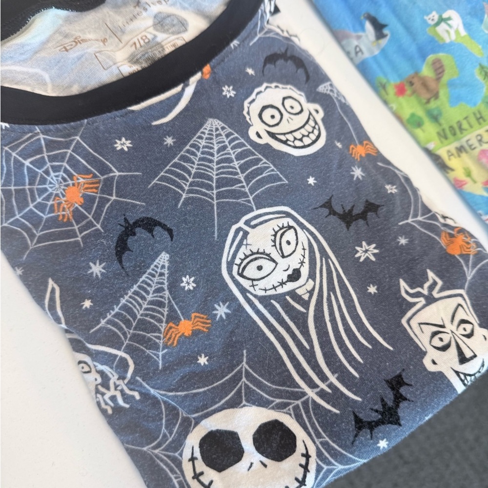 Little Sleepies Nightmare Before Christmas Long sleeve Pajama Set 7/8